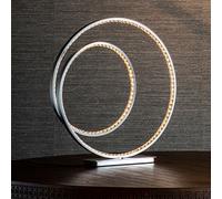 eternity led continuous loop touch table lamp in matt nickel