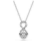 Eternity pendant, Lab-grown diamonds 0.33 ct tw, Pear shape, Infinity, 18K white gold