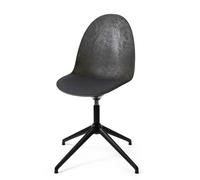 Eternity Swivel Dining Chair Black Base M. Upholstered Seat 198 Gray