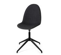 Eternity Swivel Dining Chair Black Base & Upholstered 198 Gray