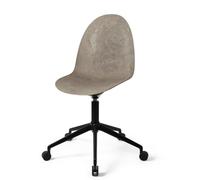 Eternity Swivel Dining Chair With Wheels Wood Waste Grey/ Black