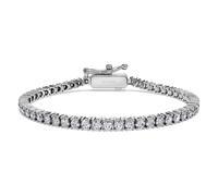 Eternity Tennis bracelet, Lab-grown diamonds 3 ct tw, Round shape, 18K white gold
