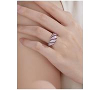 Eternity Wedding Band Ruby Ring Real 9K White Gold Silver Round with Ruby and Diamond Size N 1/2 Solid Not Plated Popular for Ladies Anniversary Jewelry