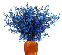 ETERNITY.YJ Artificial Flowers, 4 PCS Babys Breath Artificial Flowers Bulk Artificial Gypsophila Bouquets Real Touch Fake Flowers for Wedding Home Party Office Table Centerpiece Decor (Blue)