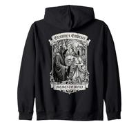 Eternity's Embrace Memento Mori Gothic Reaper Mirror Zip Hoodie