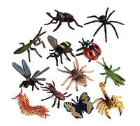 Eterspr 12 Piece Mini Set of Jungle Animals, Plastic Insects, Realistic Bugs for Educating Children About Insects