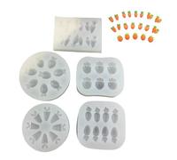 Eterspr 5-Piece Mini Rubber Mold Carrot Silicone Easter Mold for Baking, Biscuit, Pudding, Jelly