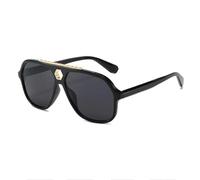 ETETGVG Classic Retro Double Bridge Sunglasses for Women Men Outdoors Driving Uv400(Black Gray)