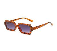 ETETGVG Classic Vintage Small Sunglasses for Women Men Trend Candy Colors Summer Traveling Uv400(Leopard Gray)