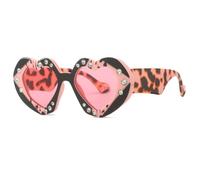 ETETGVG Colorful Heart Shaped Sunglasses Women Luxulry Diamond Oversized Sun Glasses Female Rhinestones Fashion Eyewear,4,One size