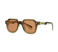 ETETGVG Cross-border Street Photography Retro Literary Sunglasses Modern Charm Style(army green)