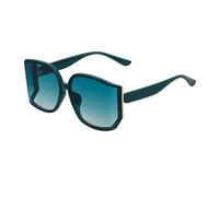 ETETGVG Fashion Oversized Square Sunglasses Women Luxury Curved LensesSun Glasses For Female Frame Shades Eyewear,C2Green