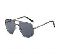 ETETGVG Fashion Sunglasses for Women Men Luxury Double Beam Metal Frame Mirror Outdoors Driving Uv400(Gun Gray)