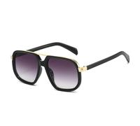 ETETGVG Fashionable Sunglasses and Classic Large Frame Frame with Exquisite Metal Decoration, Simple and Atmospheric for Men(Gradient Gray)