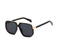 ETETGVG Fashionable Sunglasses and Classic Large Frame Frame with Exquisite Metal Decoration, Simple and Atmospheric for Men(black)