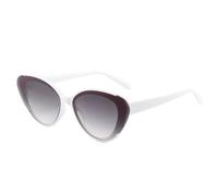 ETETGVG Large Frame Cat Eye Sunglasses for Women Men Classic Summer Traveling Shade Uv400(White Gradient Gray)