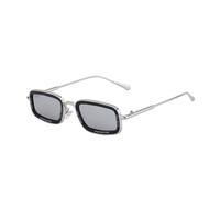 ETETGVG Luxury Metal Rectangle Sunglasses for Women Men Vintage Trendy Small Frame Punk Outdoor(TYJ286-6)