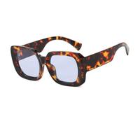 ETETGVG Luxury Sunglasses for Women's Vintage Retro Rectangle Simple Fashion Shadow(leopard blue)