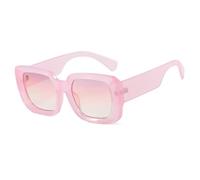 ETETGVG Luxury Sunglasses for Women's Vintage Retro Rectangle Simple Fashion Shadow(pink purple pink)