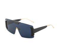 ETETGVG Oversized Steampunk Sunglasses for Men Women Punk Outdoor Cycling Uv400(Black Gray)