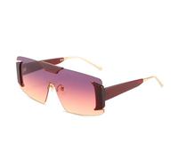ETETGVG Oversized Steampunk Sunglasses for Men Women Punk Outdoor Cycling Uv400(Brown Gray Pink)