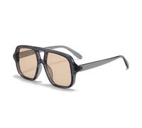 ETETGVG Popular Fashion Double Bridges Sunglasses for Men Vintage Punk Uv400 Trending(Gray Light Tea)