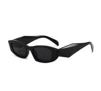 ETETGVG Popular Fashion Polygon Cat Eye Sunglasses for Women Men Vintage Uv400(Black Black)