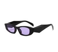 ETETGVG Popular Fashion Polygon Cat Eye Sunglasses for Women Men Vintage Uv400(Black Purple)