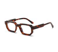 ETETGVG Popular Fashion Polygon Women Glasses Frame Clear Men Frame(Leopard clear)