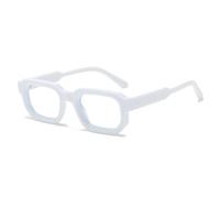 ETETGVG Popular Fashion Polygon Women Glasses Frame Clear Men Frame(White clear)