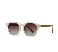 ETETGVG Popular Fashion Sunglasses for Women Men Retro Rivets Uv400(C5 Jelly beige tea)