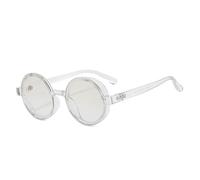 ETETGVG Popular Retro Sunglasses for Women Round Punk Trendy Hip Hop Rock Roll Orange Steam Uv400(Trans Mercury)