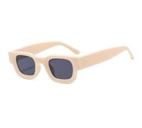 ETETGVG Popular Small Sunglasses for Women Men Vintage Hip Hop Outdoors Travel Uv400(Beige Gray)