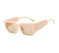 ETETGVG Punk Retro Sunglasses for Women Men Outdoor Driving Fishing Traveling Uv400(Beige Tea)