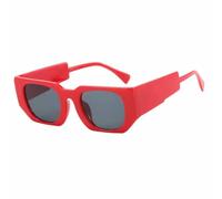 ETETGVG Punk Retro Sunglasses for Women Men Outdoor Driving Fishing Traveling Uv400(Red Gray)