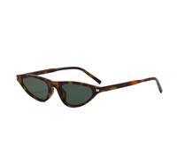 ETETGVG Punk Sexy Cat Eye Sunglasses for Women Luxury Fashion Small Frame Triangle Vintage Outdoor Uv400(Leopard Green)
