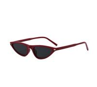 ETETGVG Punk Sexy Cat Eye Sunglasses for Women Luxury Fashion Small Frame Triangle Vintage Outdoor Uv400(Red Black)