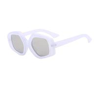 ETETGVG Punk Sunglasses for Women Men Retro Luxury Outdoors Travel Driving Unisex Uv400(White Silver)