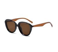 ETETGVG Retro Cat Eye Sunglasses for Women Men Uv400 Fashion Trending Rivets Punk(Black Tea)