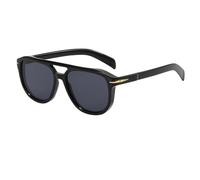 ETETGVG Retro Double Bridge Sunglasses for Women Men Luxury Rivets Trending Uv400(Black)