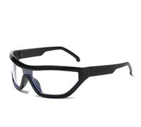 ETETGVG Retro Luxury One Piece Sunglasses for Women Men Punk Outdoors Uv400(Black Clear)