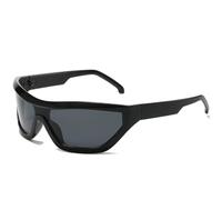 ETETGVG Retro Luxury One Piece Sunglasses for Women Men Punk Outdoors Uv400(Black Gray)