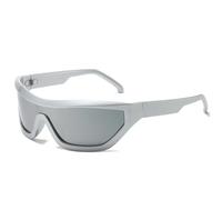 ETETGVG Retro Luxury One Piece Sunglasses for Women Men Punk Outdoors Uv400(Silver Silver)