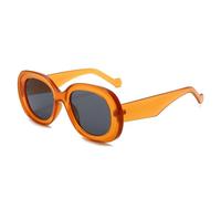 ETETGVG Retro Outdoor Sunglasses Colorful Oval Frame Sunglasses Fashion Street Glasses Trendy Oval Frame Sunglasses,Orange,One size