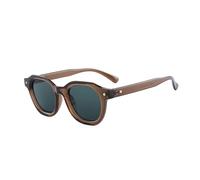 ETETGVG Retro Punk Sunglasses for Women Men Vintage Trendy Rectangle Uv400(Brown Green)