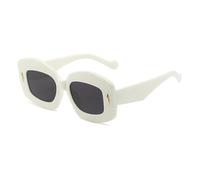 ETETGVG Retro Shaped Sunglasses for Women Men Luxury Hip Hop Fashion Outdoors Travel Party Uv400(Beige Gray)