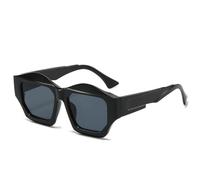 ETETGVG Retro Shaped Sunglasses for Women Men Luxury Irregular Outdoor Drive Uv400(Black Gray)