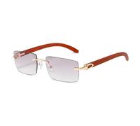 ETETGVG Retro Steampunk Rimless Sunglasses for Women Men Luxury Outdoors Driving Uv400(Gold Light Grey)