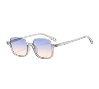 ETETGVG Retro Sunglasses for Woman Man Trending Luxury Half Frame Metal Outdoors Driving Uv400(Gray Gray Yellow)