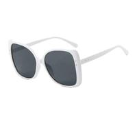 ETETGVG Rivets Oversized Butterfly Frame Punk Sunglasses for Women Men Luxury Travel Uv400(White Gray)